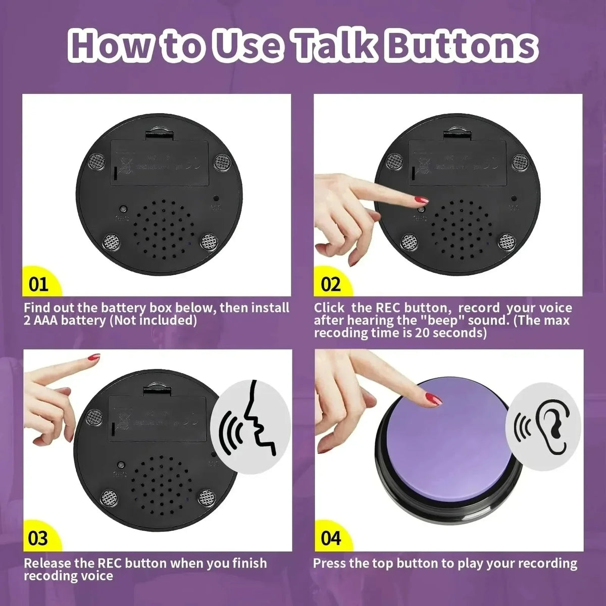 Dog Communication Buttons Voice Recording - MyPetDollar.com