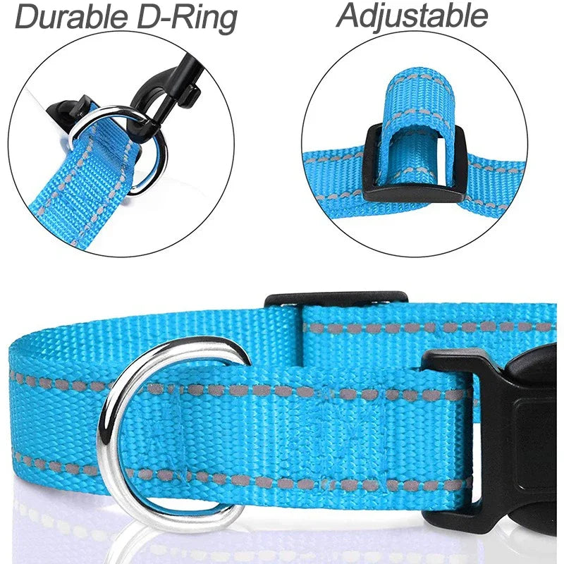 Reflective Dog Collar Strap with Adjustable - MyPetDollar.com