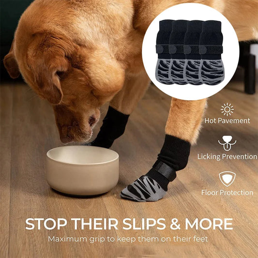 Outdoor Pet Dogs Breathable Socks Black Tie - MyPetDollar.com