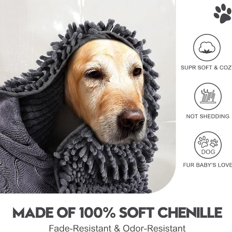 Large Absorbent Quick-Drying Pet Bath Towel - MyPetDollar.com