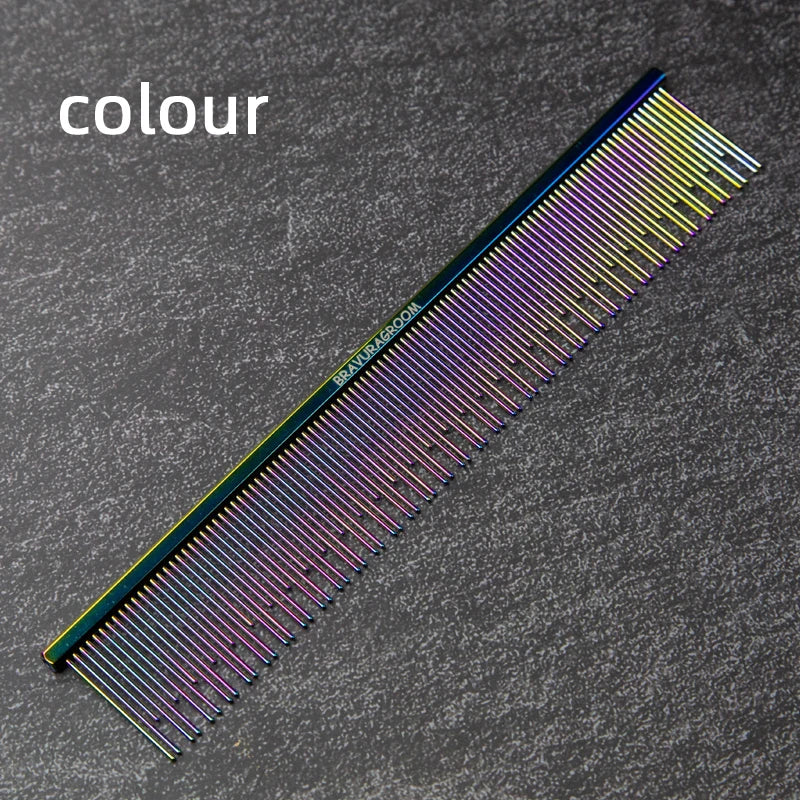 Bavura Pet Grooming Comb Stainless Steel Aluminum Alloy – 2 Colors