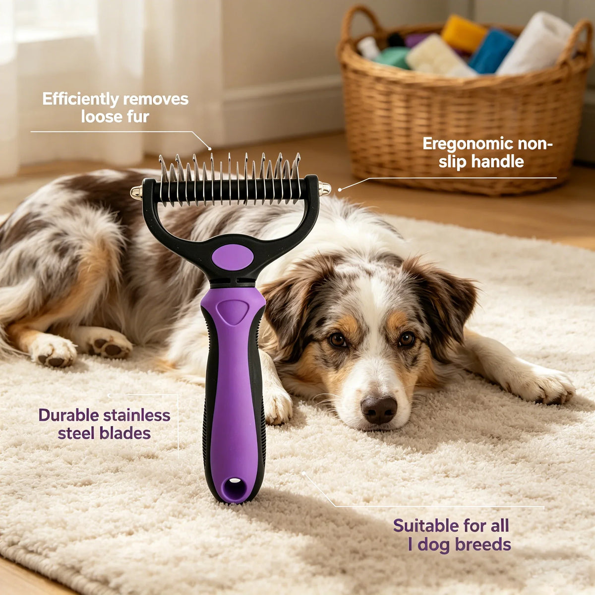 Pet Knot Comb, Dog Hair Removal Comb, 2-in-1 - MyPetDollar.com