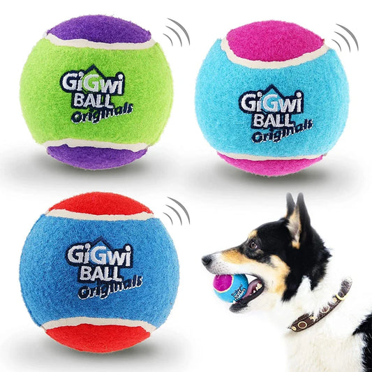Pet Dog Squeaky Tennis Ball Interactive Dog - MyPetDollar.com