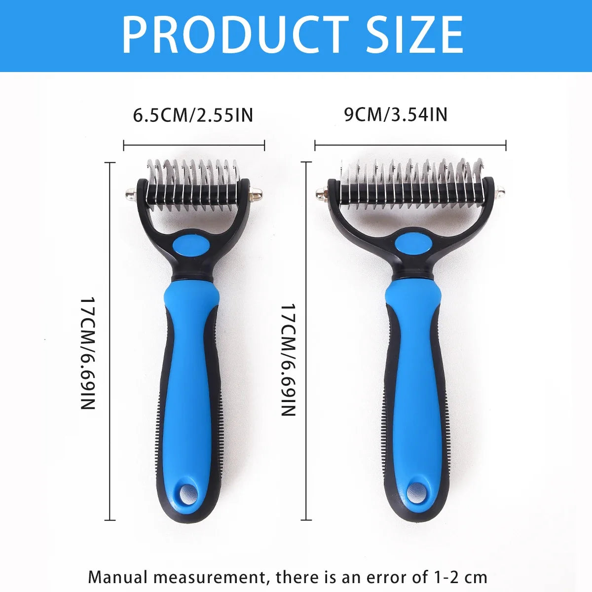 Pet Grooming Brush – Multiple Sizes & Colors