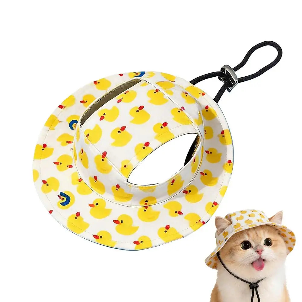 Cute Print Cat Hat for Small Medium Cats - MyPetDollar.com