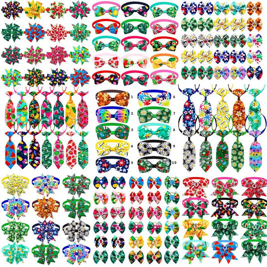 30/50PCS Puppy Bowties Summer Adjustable Dog - MyPetDollar.com