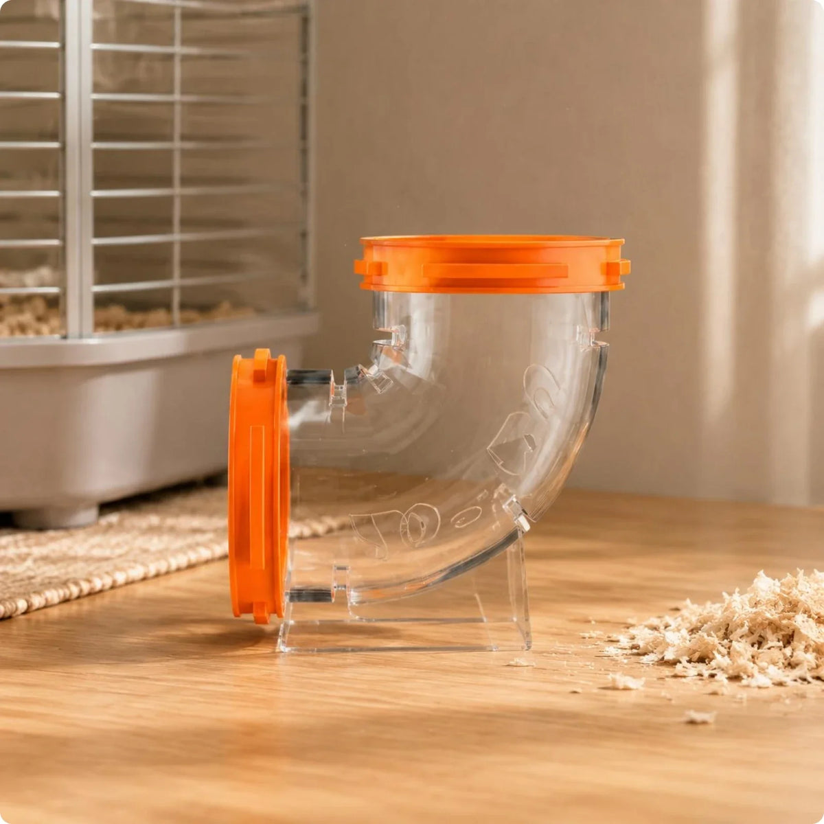 C-shaped Hamster Tunnel Tube Modular Curved Elbow for Small Pets
