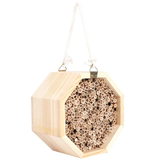 Candlenut Wood Insect House Tubular Channels - MyPetDollar.com