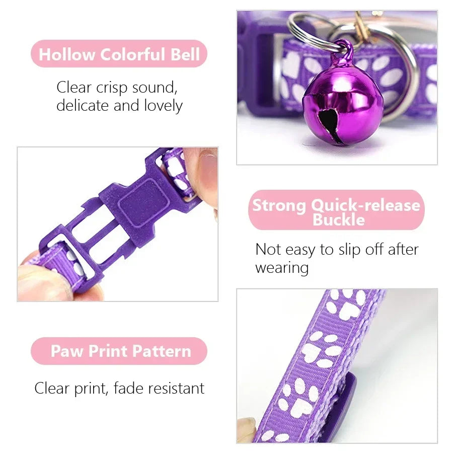 Adjustable Footprint Pet Collar Cute Soft - MyPetDollar.com