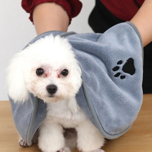 Cute Paw Print Super Absorbent Dog Bath - MyPetDollar.com