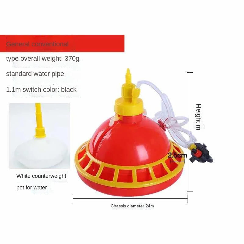 Chicken Duck Goose Broiler Plasson Drinker Plastic Poultry – 4 Colors
