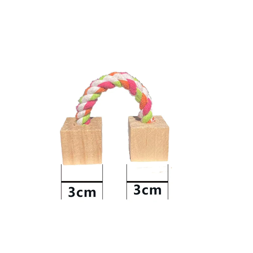 Cute Hamster Roller Toys Natural Wooden Pine Dumbells Unicycle – 11 Colors