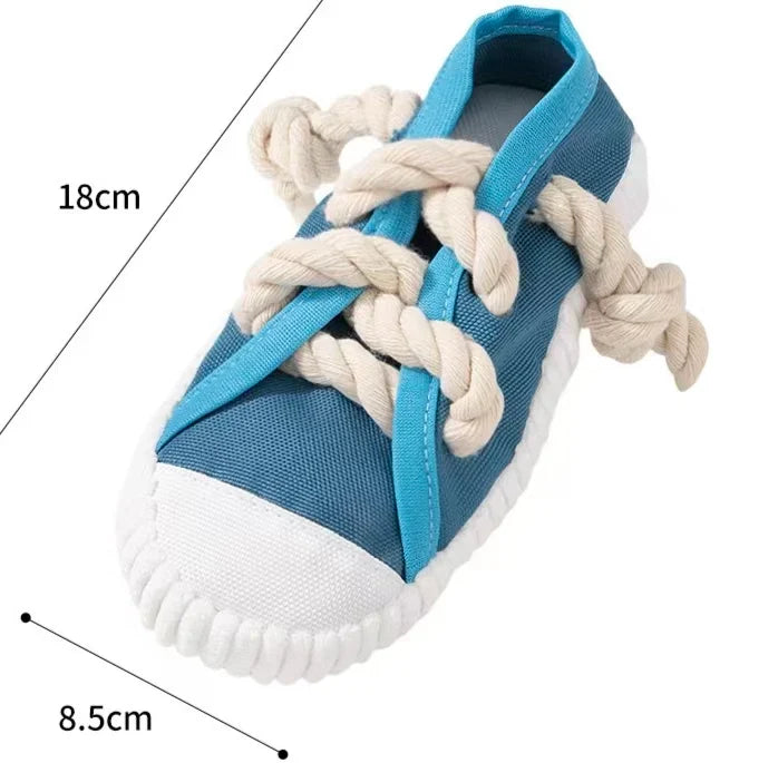 Durable Squeaky Dog Toy Shoe Shape for Small Medium Puppy Chew – 3 Colors