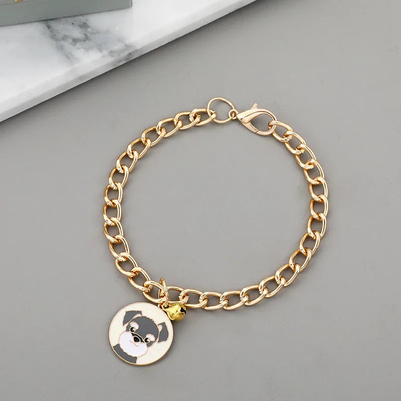 Cute Dog Pattern Pendant Pet Collar with - MyPetDollar.com
