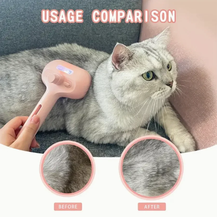 A Spray Cat Brush for Hair Removal and a - MyPetDollar.com