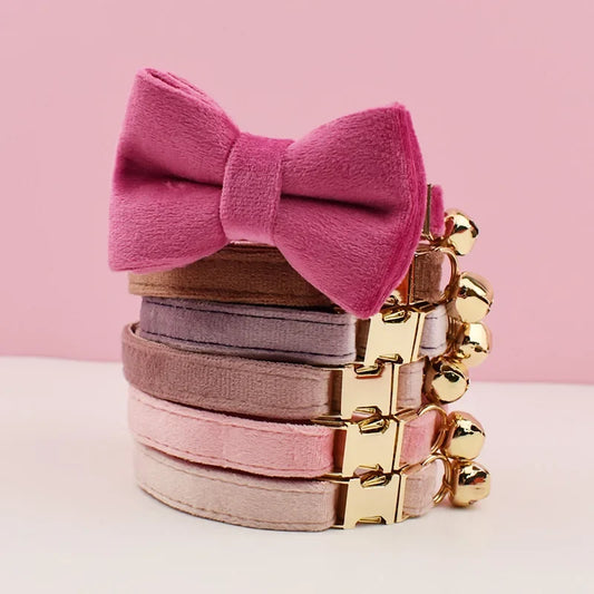 Cat Supplies Velvet Cat Collar Personalized - MyPetDollar.com