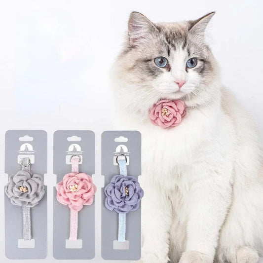 Pet Collars New Cat Camellia Flower Cat - MyPetDollar.com