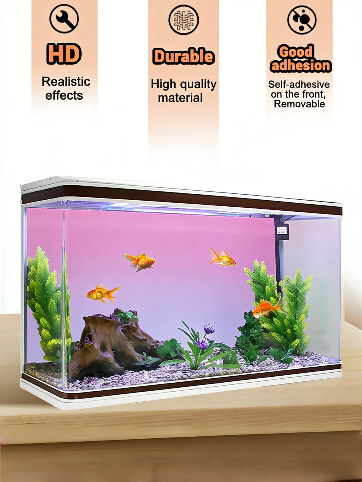 Pink Purple Gradient, Fish Tank Background - MyPetDollar.com