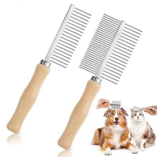1Pcs Pet Wooden Handle Comb Cats/Dogs - MyPetDollar.com