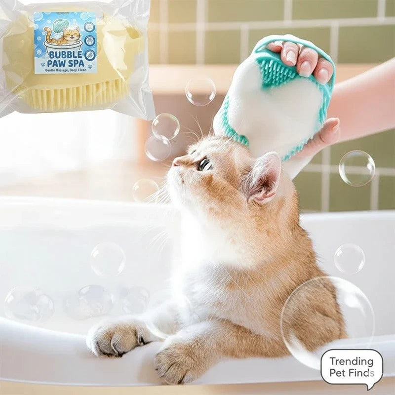 Pet Bath Massage Brush Soft Silicone Dog Cat - MyPetDollar.com