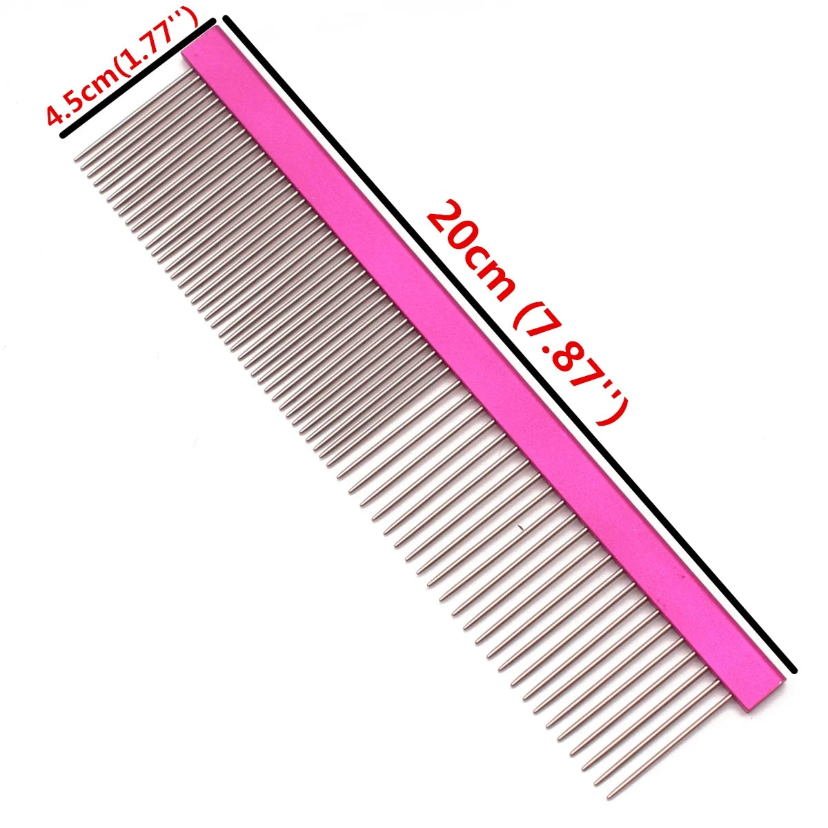 Pet Comb Aluminium Handle Dog Grooming – 15 Colors