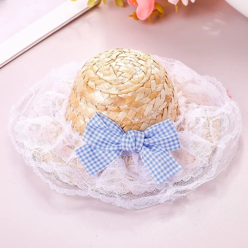 Adjustable Pet Straw Hat Wide Brim Sun - MyPetDollar.com