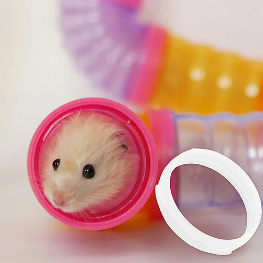8Pcs Hamster Cage Tunnel Connectors White - MyPetDollar.com