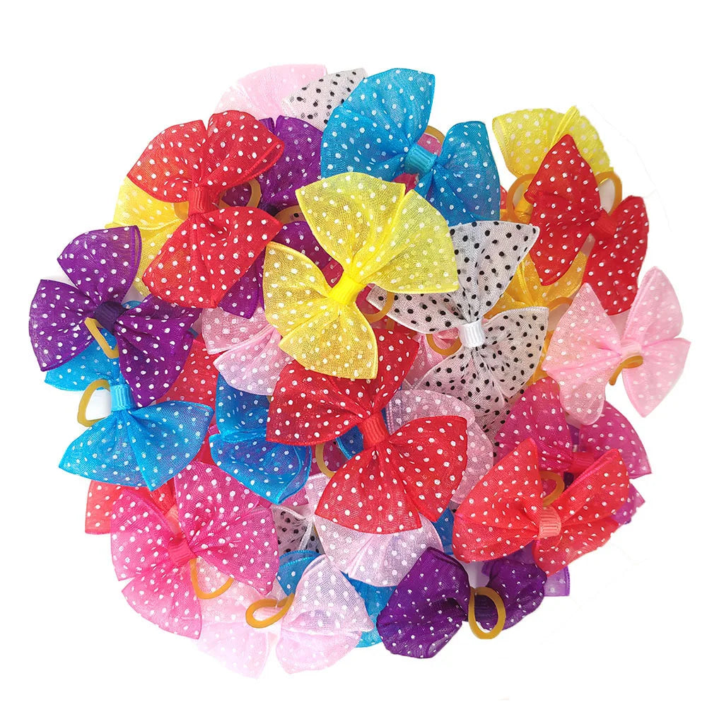 20pcs/lot Pet Dog Cat Hair Bows Mix Color - MyPetDollar.com