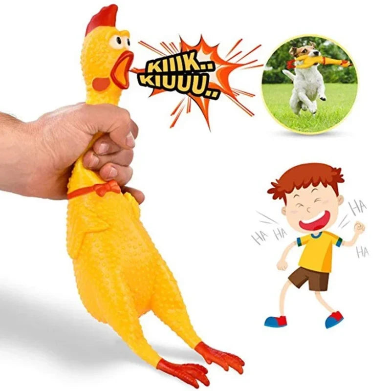 Screaming Chicken Squeeze Sound Toy Pets Dog - MyPetDollar.com