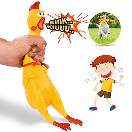 Screaming Chicken Squeeze Sound Toy Pets Dog - MyPetDollar.com