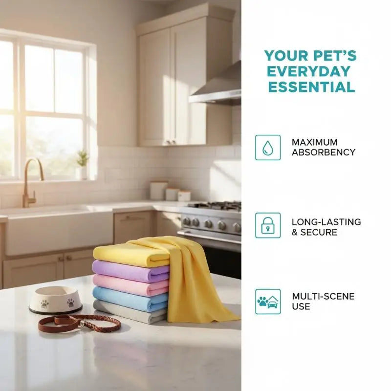Pet Bath Towel Quick Dry 1PC Ultra Absorbent - MyPetDollar.com