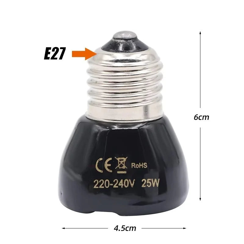 25/50/75/100W E27 Reptile Pet Heating Lamp - MyPetDollar.com