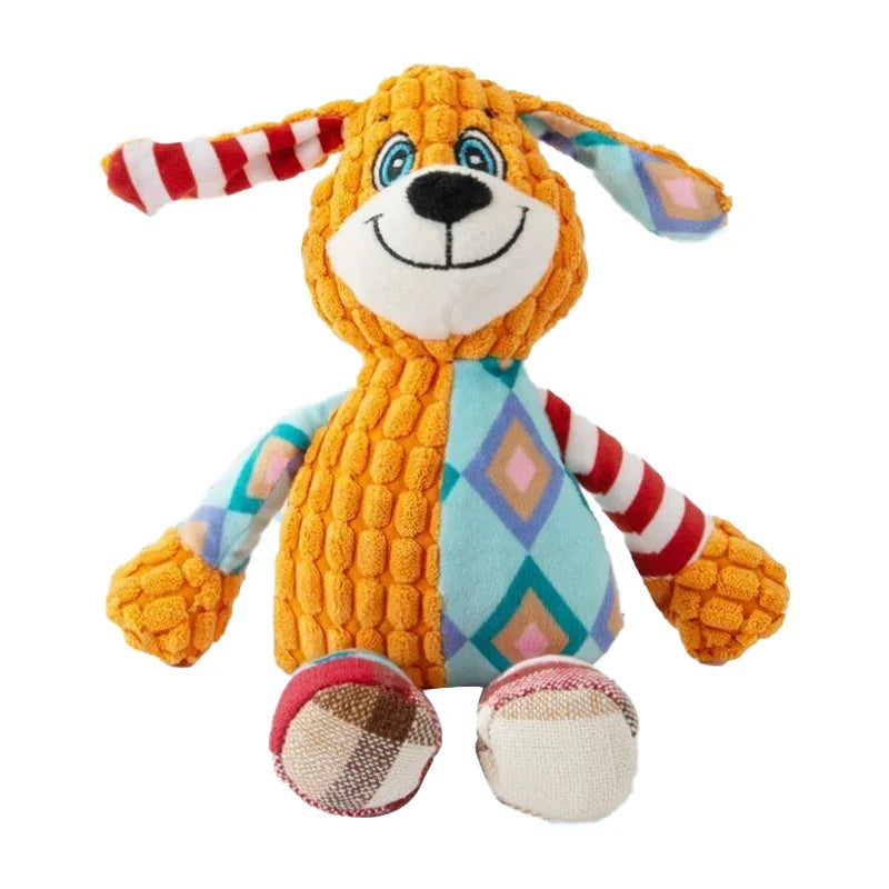 Dog Cat Squeaky Toy Animals Shape Pet Plush - MyPetDollar.com