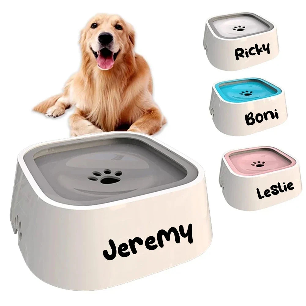 Custom Dog Drinking Water Bowl No Spill - MyPetDollar.com