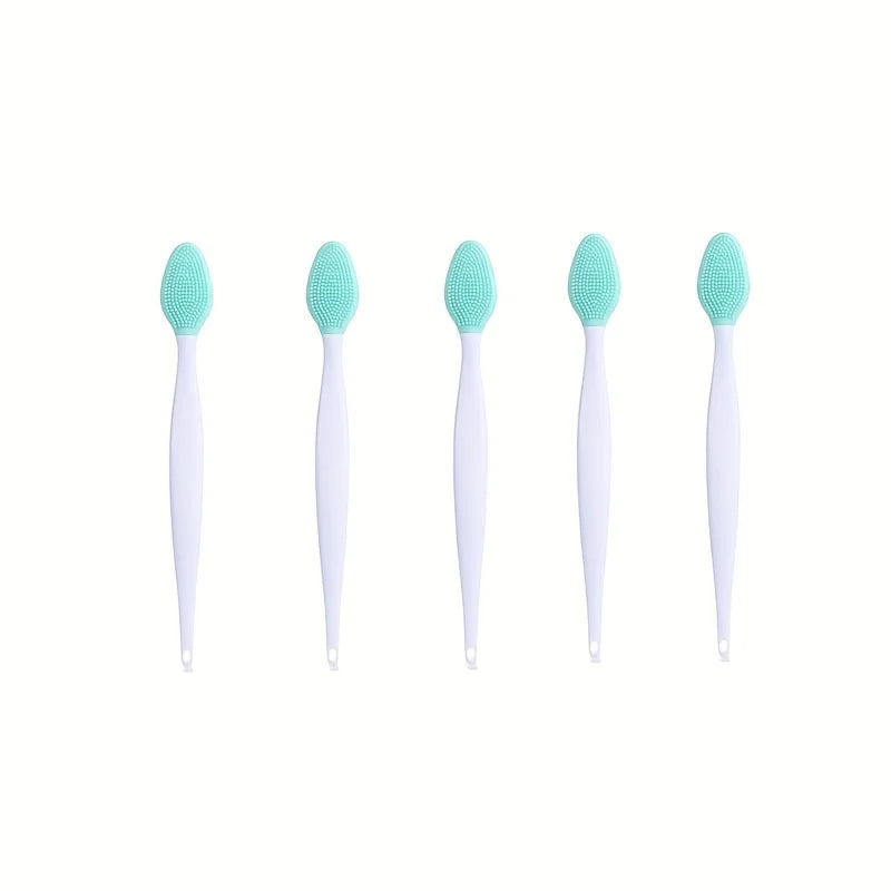 Silicone Cat Grooming Brush Set Zinc Alloy Handle Gentle Exfoliating