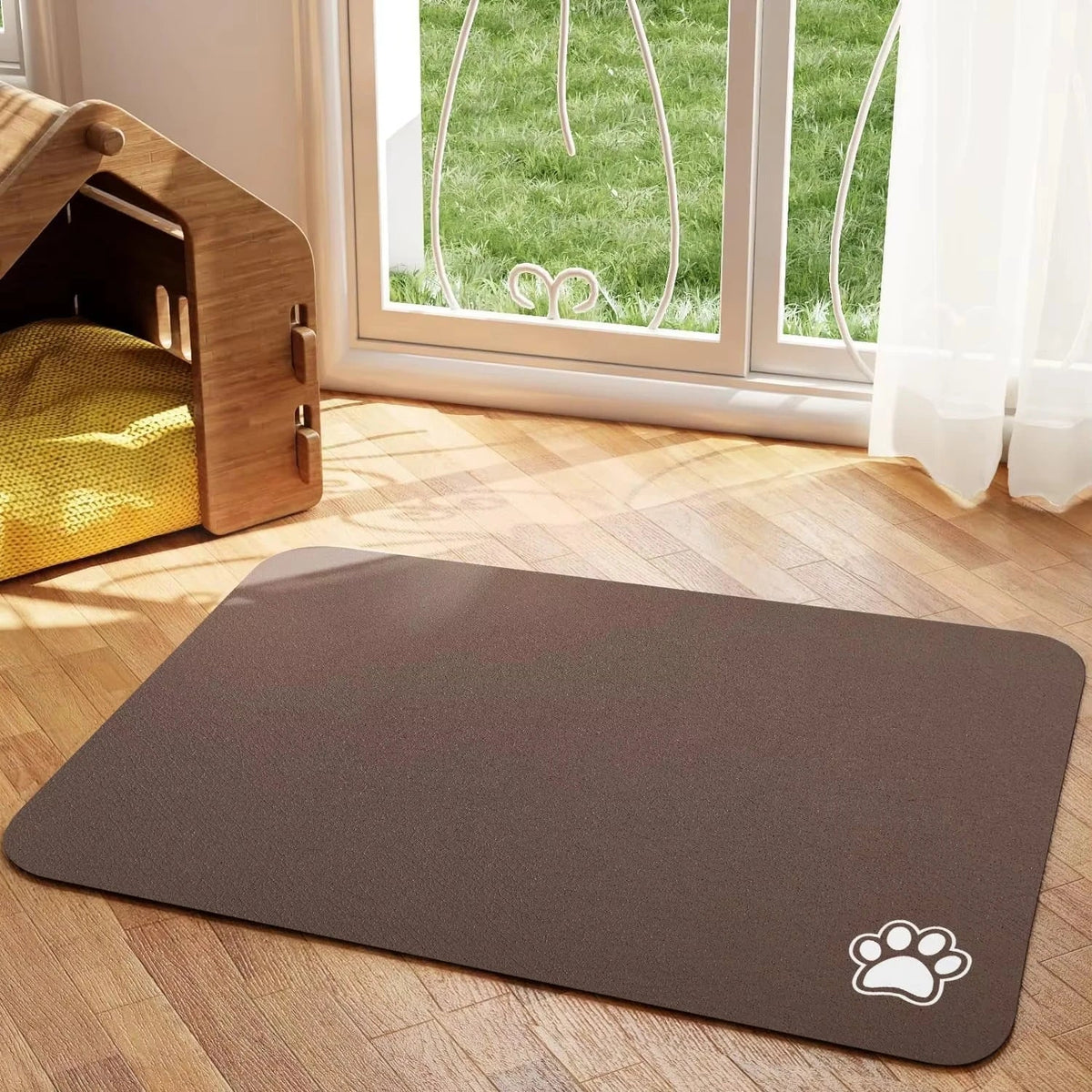 VIKAMA Gray Minimalist Pet Feeding Mat - MyPetDollar.com