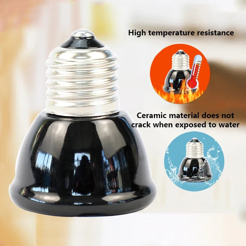 Ceramic Emitter Heat Light Mini Black Pet - MyPetDollar.com