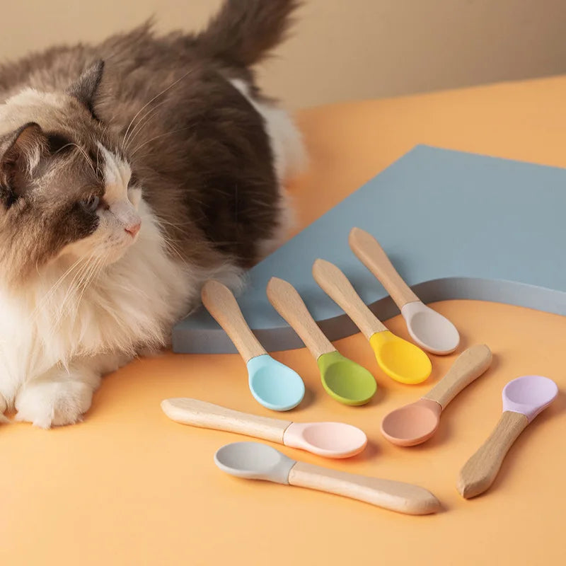 Multi - Color Pet Silicone Feeding Spoon - MyPetDollar.com