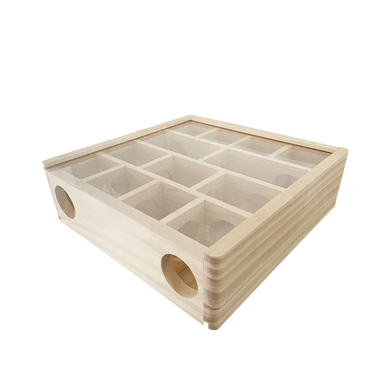 Wooden Maze Hamster Toy Golden Bear Enclosure – Small Pet Supplies