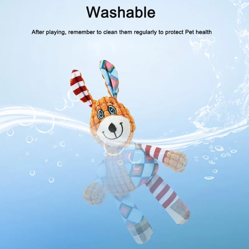 Dog Cat Squeaky Toy Animals Shape Pet Plush - MyPetDollar.com
