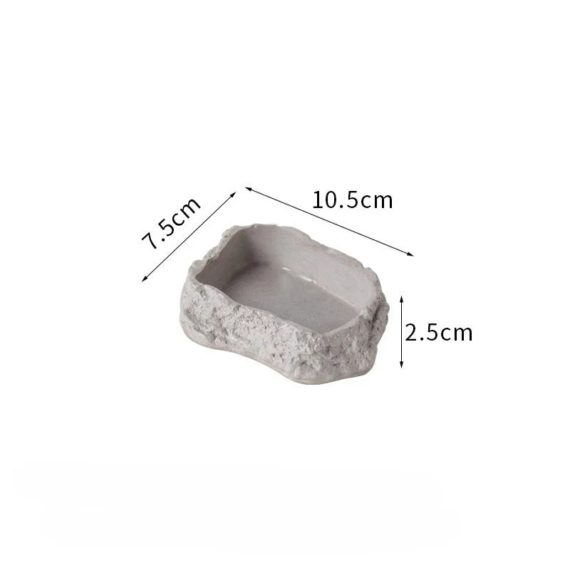 Natural Rock Reptile Water Dish & Food Bowl - MyPetDollar.com
