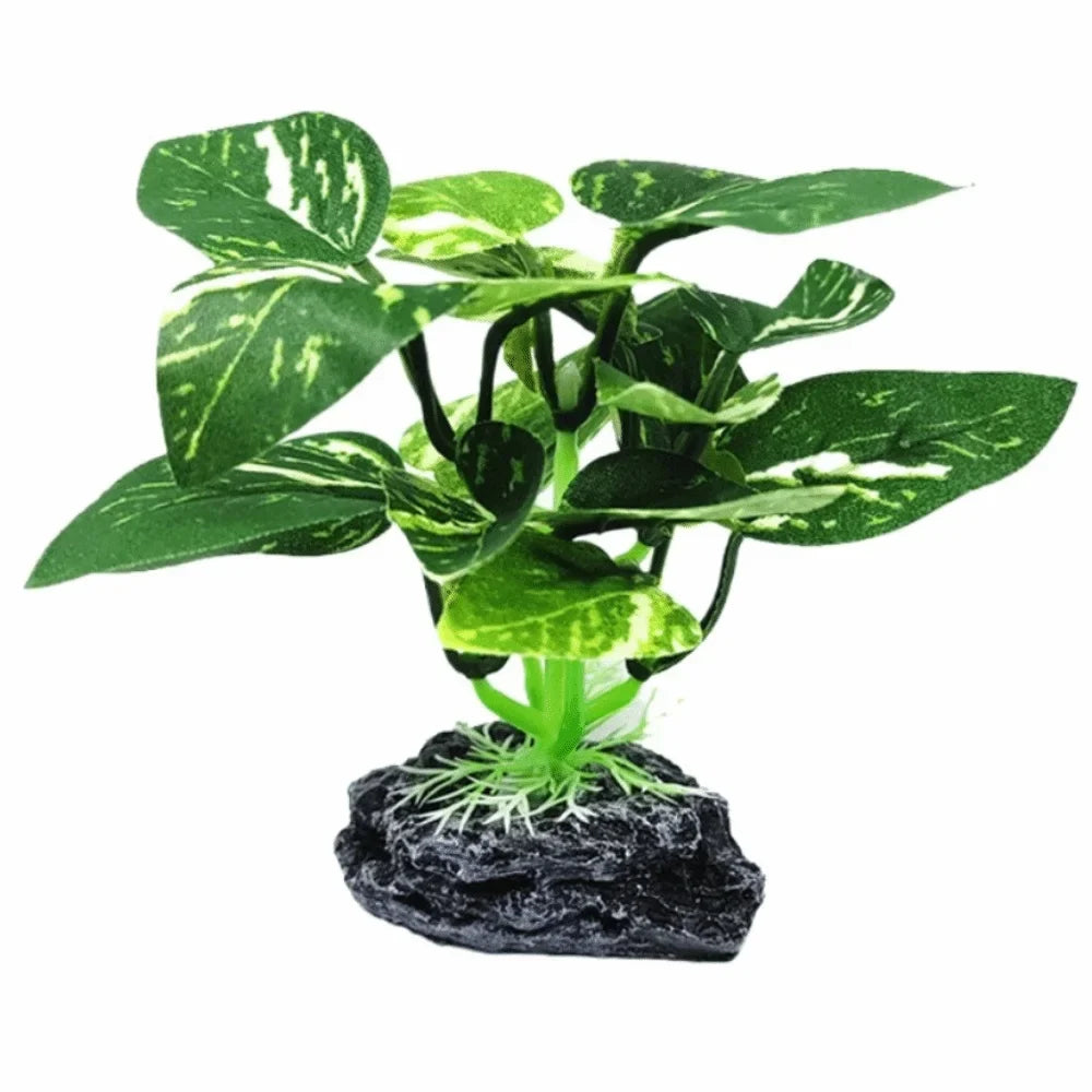 Plastic Material Aquarium Plants Realistic Design Silk Texture – 10 Colors