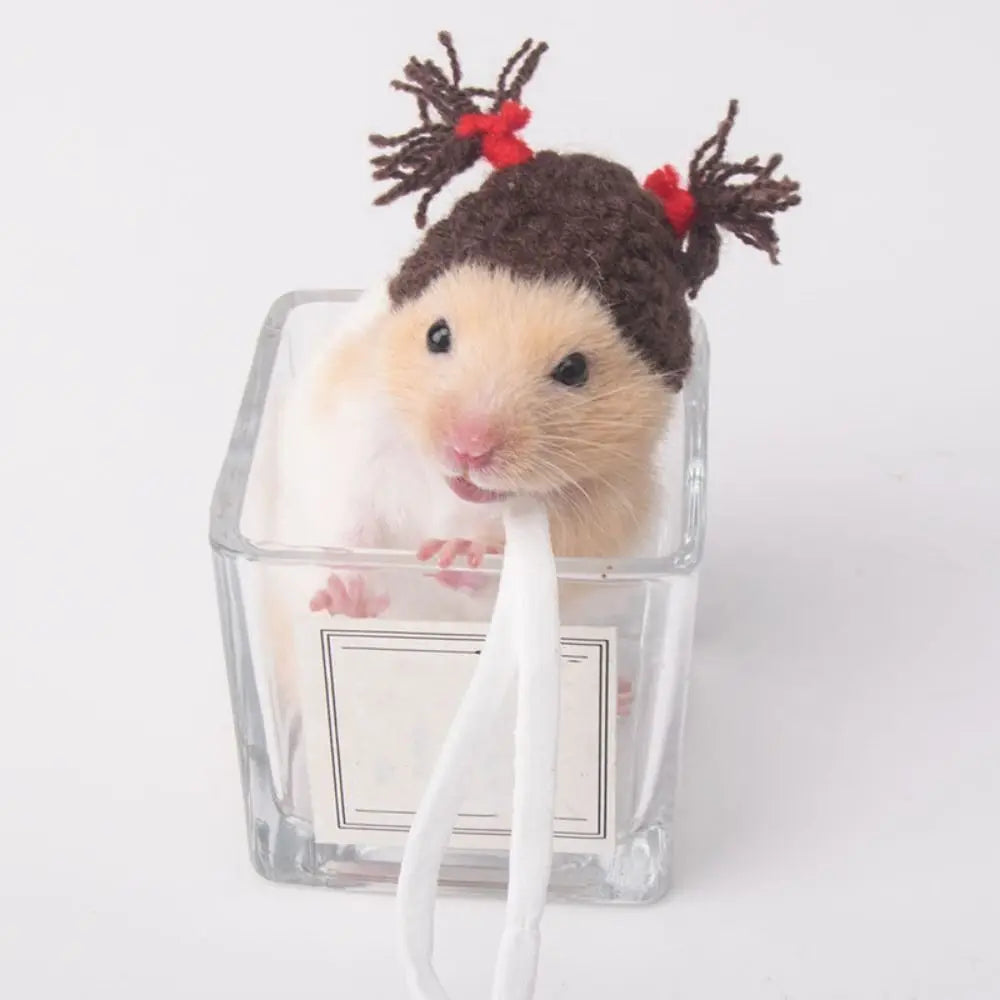 Portable Cartoon Hamster Hat Handmade Soft - MyPetDollar.com