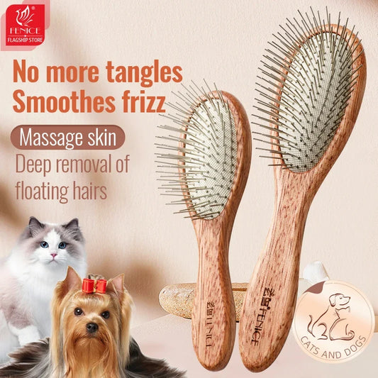 Fenice Pet Comb Solid Wood Handle in Cat Dog - MyPetDollar.com