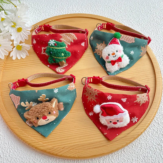 2026 Christmas New Style Pet Triangle Scarf - MyPetDollar.com