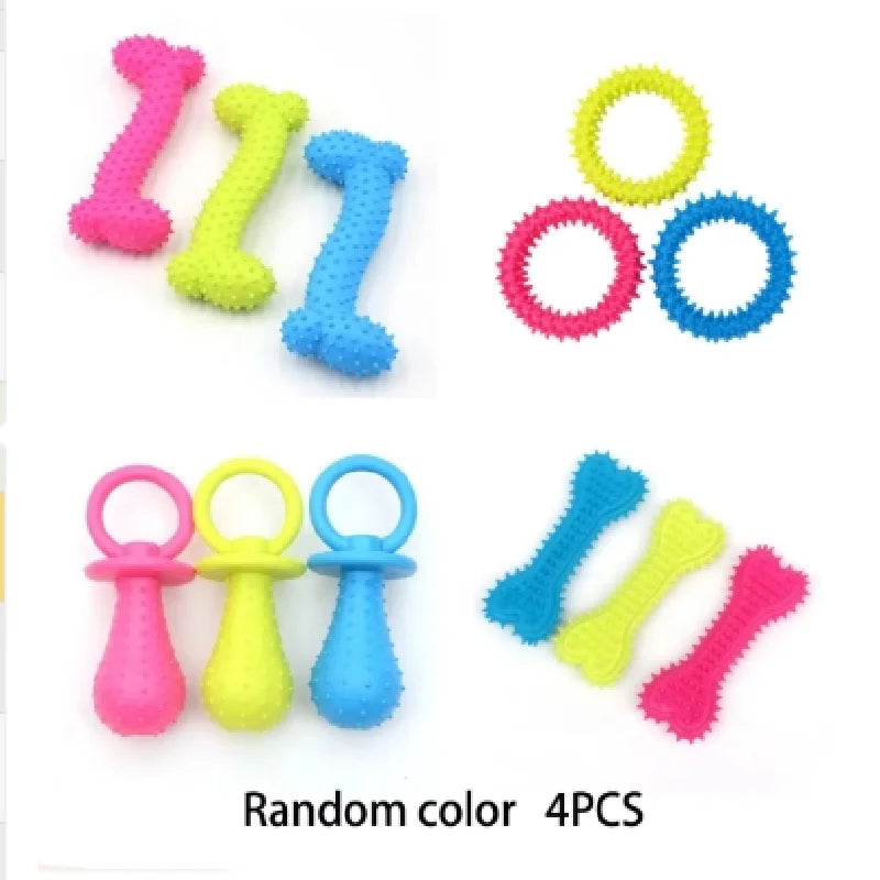 Pet Chew Toys Set Bone Pacifier Thorn Ring - MyPetDollar.com
