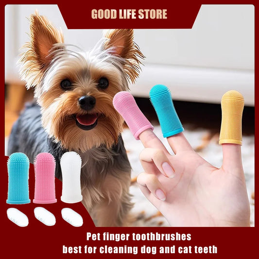 3/1pcs Pet Finger Toothbrush Pet Products - MyPetDollar.com
