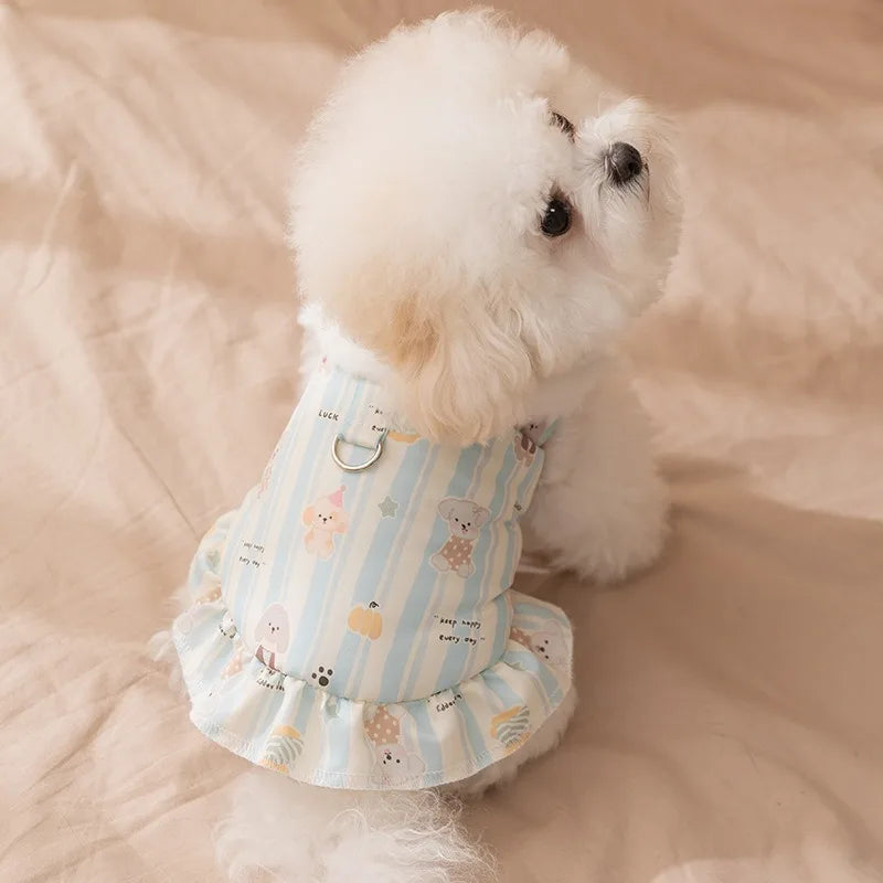 Vertical-Striped Dog Clothes All-Over Small - MyPetDollar.com