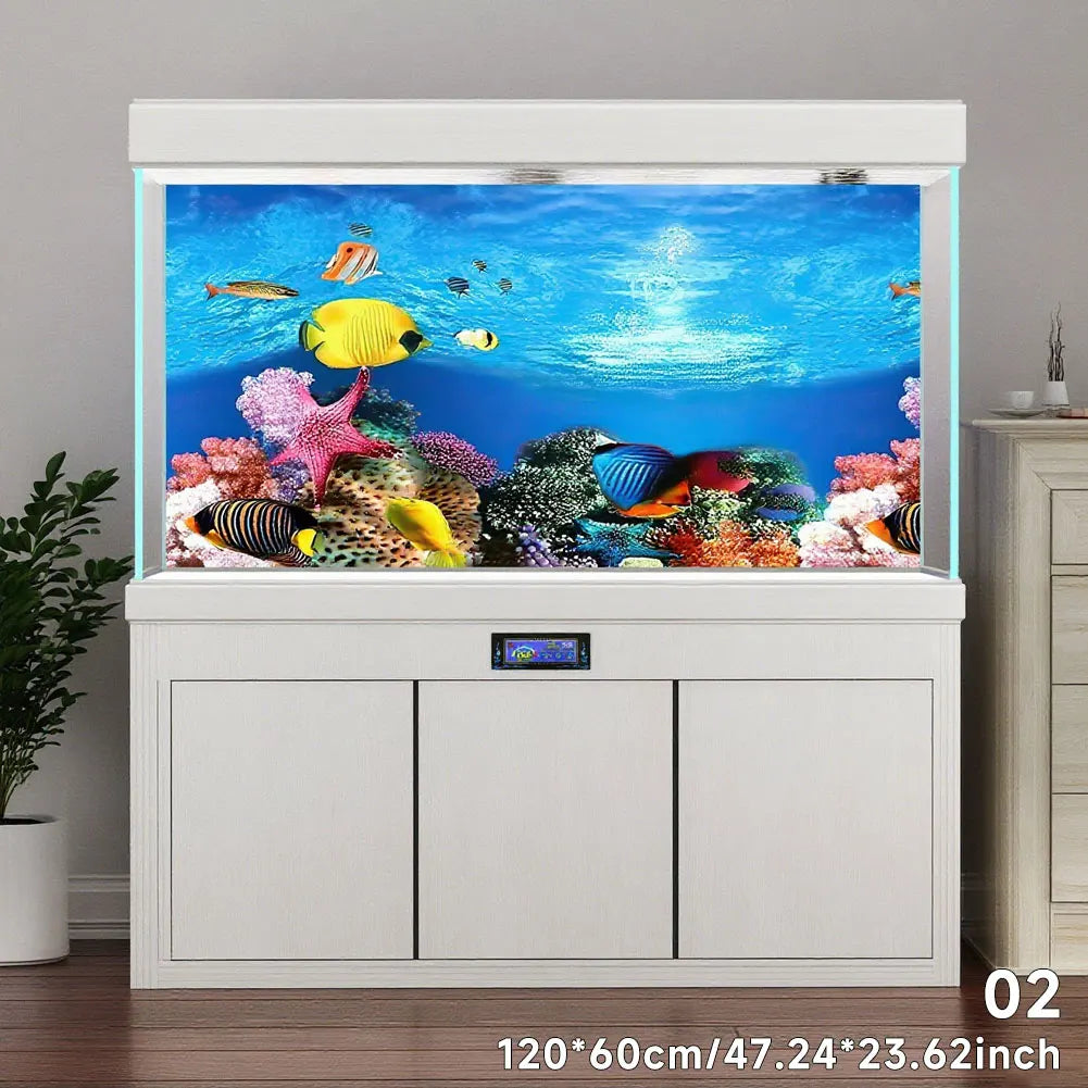 1Pc Aquarium Background Sticker Fish Tank - MyPetDollar.com