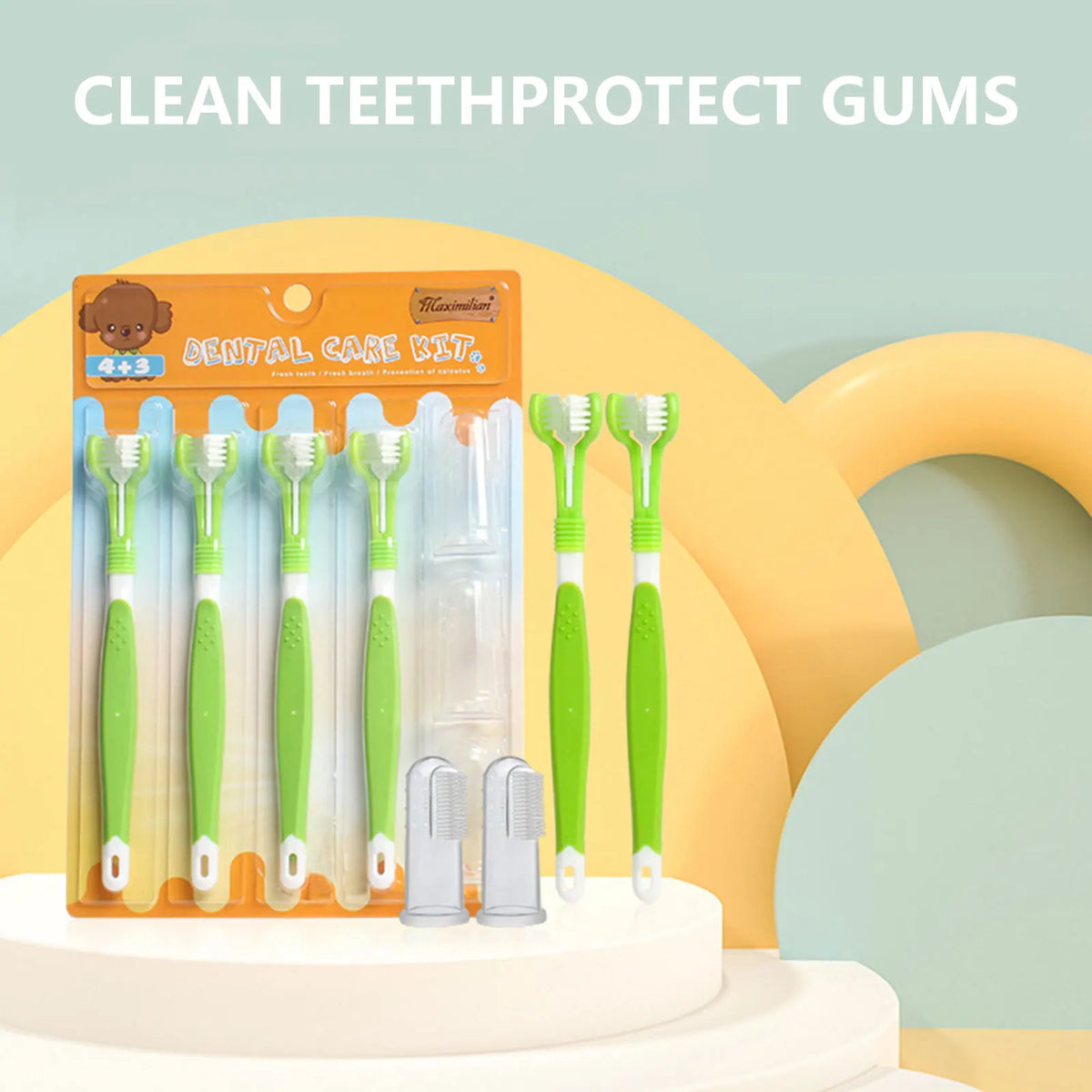 4pcs Cat Dog Toothbrush Set Dog Teeth - MyPetDollar.com
